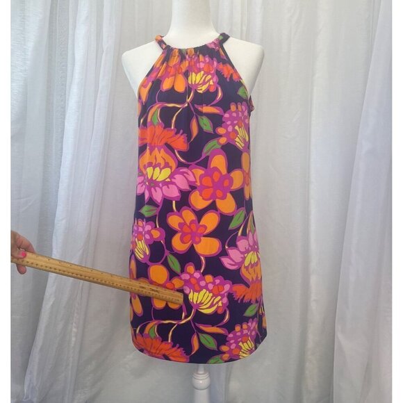 Trina Turk Juju Halter Sundress Bright Colors Ladies Size SMALL Colorful Summer - Picture 8 of 11